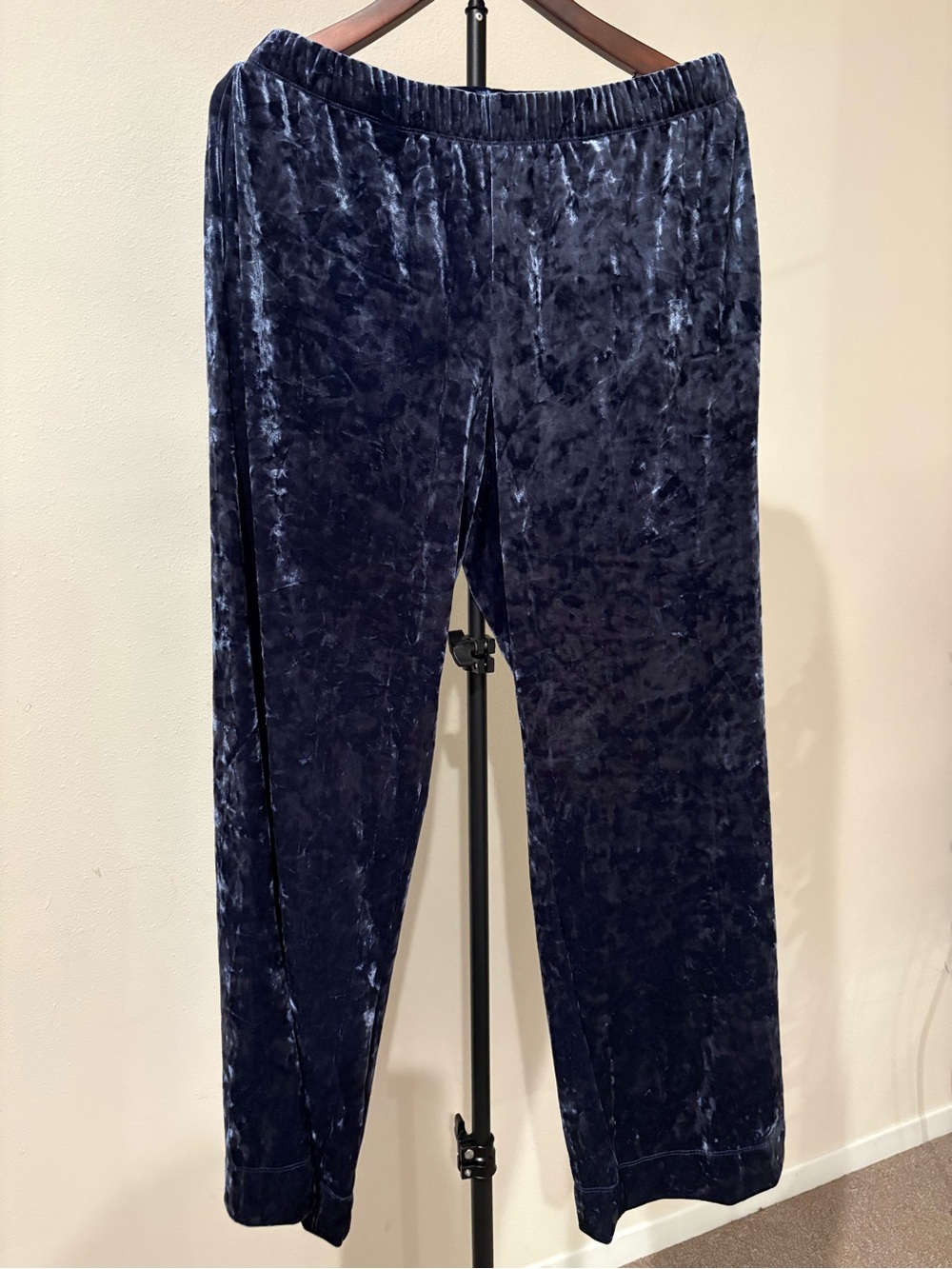 a new day women’s Navy Crushed Velvet Jogger Pants M